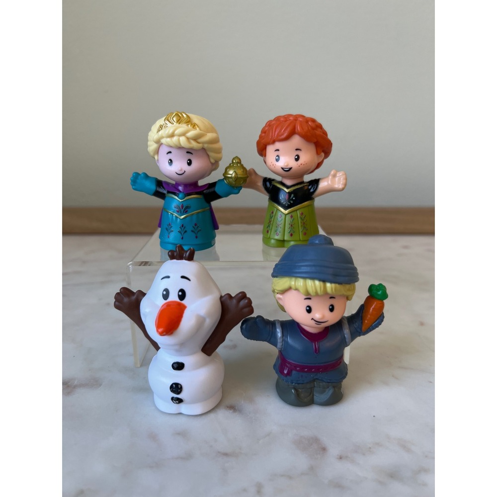 Fisher-Price Little People Anna Elsa Kristoff and Olaf Toy Figures Set of 4